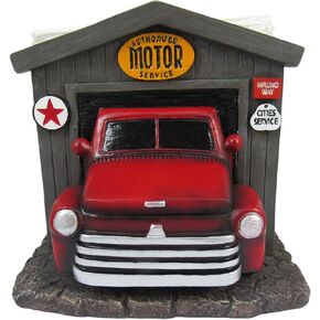 DWK Vintage Red Pickup Truck Kitchen Table Decorative Napkin Holder | Unique Napkin Holders for Tables | Dining Table Centerpiece Kitchen Accessories - 10"