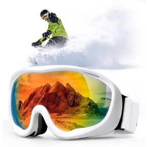 نظارات التزلج AKASO، نظارات التزلج على الجليد - مضادة للضباب، حماية 100% من الأشعة فوق البنفسجية، عدسات كروية مزدوجة الطبقة للبالغين والشباب in Kuwait