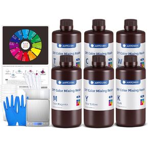 Anycubic DIY Color Mixing Resin 3D Printer Resin for LCD 3D Printing ، بما في ذلك الراتنجات ثلاثية الأبعاد ، قطارة ، دورق ، أكواب بلاستيكية يمكن التخلص منها ، قفازات النتريل ، المقياس الإلكتروني (بدون بطارية) in Kuwait