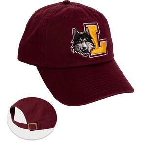 Desert Cactus Loyola University Chicago Baseball Hat LUC Ramblers Brimmed Embroirderd Cap Adjustable Cloth Strap Adult (Style B) Red