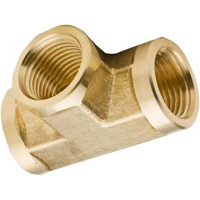 Vis Brass Forged Pipe Fitting Tee 3/8" NPT Female x 3/8" npt Female x 3/8" NPT Female T-fitting 3 Ways Connector (1pc)