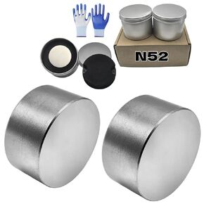 Large N52 Super Strong Neodymium Magnet,40mmx20mm Round Powerful Magnet Heavy Duty Rare Earth Magnets Permanent Magnet Two Pcs