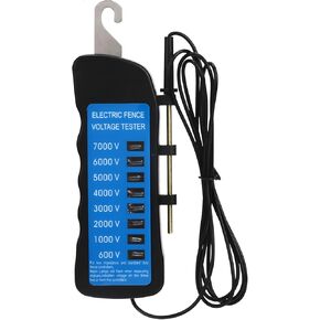 VBESTLIFE Voltage Meter, Multi Light, Electric Fence Tester, Voltage Detection Portable, for Agricultural Supply Fencing, ABS, 7000V