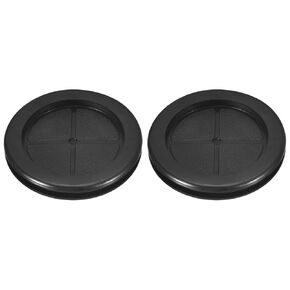 uxcell 2Pcs Rubber Grommets 2-3/8" (60mm) Drill Hole, 2" (50mm) ID Double Sided Hole Plugs Ring Gasket for Firewall Cable Wire Protecting, Black