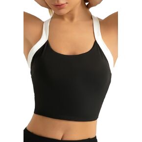 FlexiTech™ Color-Blocking Bra for Women Mid Support Breathable Strappy Back Design Padded Strappy Sports Bra