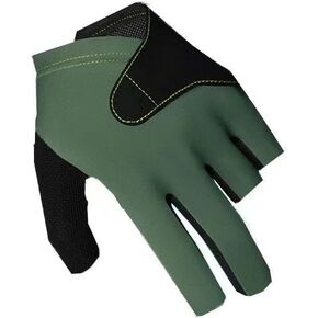 1 Pcs Professional Billiards Glove for Left Hand, 3-Finger Design, Adjustable Elastic Band, Durable Double-Stitched, Breathable Material for Snooker and Cue Sports