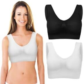 PACKOVE Women Sports Bras Yoga Bras Breathable Elastic Bras Comfort Workout Bra Seamless Bras for Women Workout Running (Size L) Black