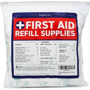 First Aid Kit Refill Supplies - 154 Piece First Aid Restock & Replacement Pack