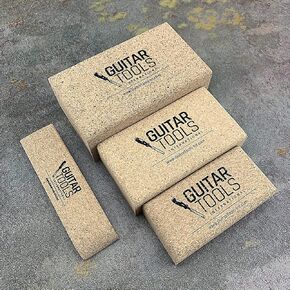Flat Beveled Cork Sanding Block for Guitar Luthiers - Tool - Carpenter - Files - Guitar - Bodies - Wood - Furniture - Bass - Repair instruments - 4 pcs - LCBS-SET