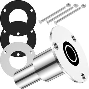 Thru Hull Exhaust Skin Stainless Steel 316 Fitting 24mm Tube Pipe Socket Hardware for Diesel Parking Heaters Boat Marine Car Truck with Screws and Washers(Straight)
