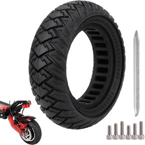 10x3 Off-road Solid Tire for Scooter - 255x80(80/65-6) Electric Scooter Wheels Replacement Tire Suitable for Zero 10x Kaabo Wolf Warrior Kugoo Kirim Scooter