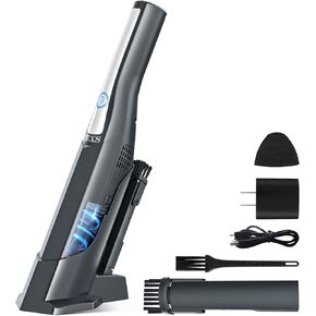 XREXS Handheld Vacuum Cordless, Car Vacuum Cleaner High Power, 12000Pa Strong Suction Rechargeable Hand Held Vacuum, Portable Lightweight Wireless Vacuum Cleaner for Home, Office, Pet Hair Cleaning