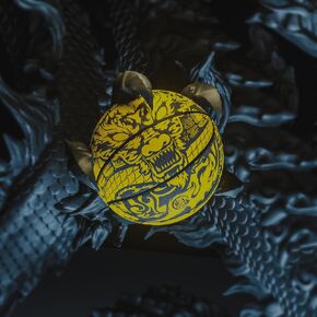 Golden Embossing Dragon Basketball Official 29.5 inches Size 7 wear-Resistant and not Easy to Fade Composite Leather Made for Outdoor & Indoor Basketball Games
