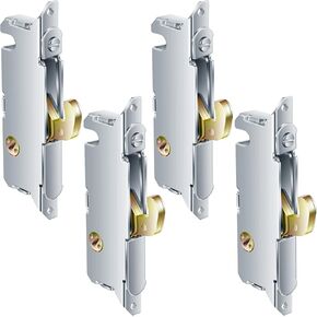 4 Pcs Mortise Sliding Glass Door Locks for Patio Stainless Steel Sliding Door Lock with 45 Degree Keyway 3-11/16 Inch Replacement Sliding Glass Locks Door Security Lock