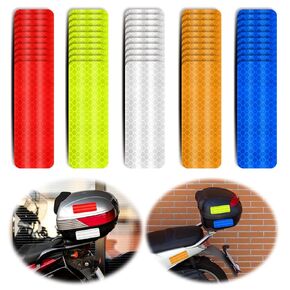 75 Pcs Reflective Stickers, Reflective Tape Outdoor Waterproof, High Visibility Reflective Tape, Reflector Tape Waterproof Reflective Stickers, Safety Reflective Tape, 5 Colors, 3.15" X 1.18"