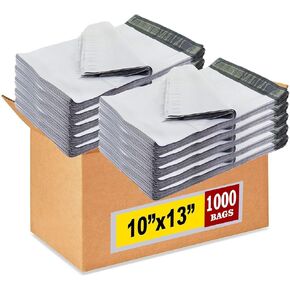 iMBAPrice 1000 - 10x13 Premium Matte Finish White Poly Mailers Envelopes Bags (iMBA-4PM-1000)