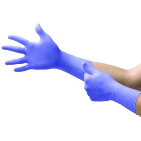 Microflex SEC-375-L-Box Supreno EC Exam Gloves, Nitrile Extended Cuff, PF, Latex-Free, Textured Fingers, Blue, Large (Pack of 50)