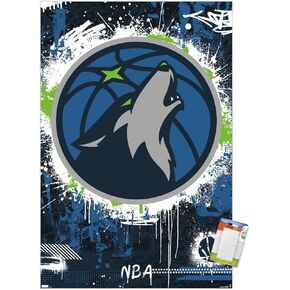 Trends International NBA Minnesota Timberwolves - Maximalist Logo 23 Wall Poster