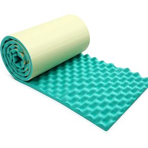 Tioncy Double Sound Proof Foam 100 x 13.78 x 1 Inches Egg Foam Rubber Sound Deadening Material High Density Fire Resistant Acoustic Panel for Office Home Machine Window Wall, Door