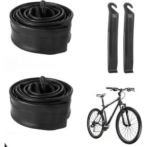 yeesport 2 PCS 26 inch Bike Tube, 26 x 1.95-2.125 Bicycle Inner Tubes with 2 Tire Levers with 30mm Schrader Valve, Butyl Rubber Inner Tubes 26 x 1.95/2.0/2.125 for MTB Bikes