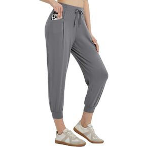 BALEAF Women's Joggers Pants with Pockets High Waisted Tapered Sweatpants Workout Capris Lounge Sweat Track Pants
