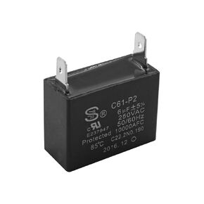 E237947 C61-P2 Capacitor 6uF 250VAC 50/60Hz 10000AFC C22.2NO.190 85℃ Fit for Most Motors Starting or Water Pump