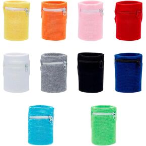 10 قطع من محافظ المعصم، حقيبة مع سحاب، سوار معصم، محفظة معصم، حامل مفاتيح، جيب لبطاقة المفاتيح، أكياس تخزين العملات المعدنية، 10 ألوان in Kuwait