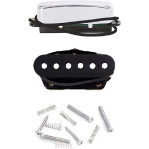 Metallor Guitar Pickup Ceramic Magnet Pickup Neck and Bridge Pickup Single Coil Compatible with Tele Telecaster Style Electric Guitar Parts Replacement.