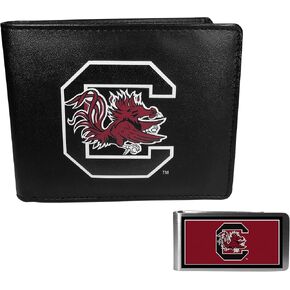 Siskiyou Sports NCAA South Carolina Fighting Gamecocks Bi-fold Wallet & Color Money Clip, Black, One Size