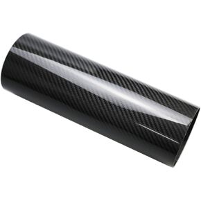 102mm (4") OD Straight Carbon Fiber Tube, 4 Inch Outer diameter, Length 300mm (11.8"), 1.5mm Thickness, 3K Twill Real Carbon Fiber Pipe