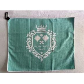 Microfiber Pickleball Towel with Carabiner Hook | Athletic Towel | Tennis Towel | Golf Towel | Yoga Towel | Microfiber Towel with Hook | (Blue)