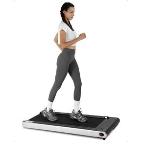 Walking Pad,Under Desk Treadmill with Remote Control,Portable Treadmill for Office Home Exercise,[2.25 HP][256 LBS][No Assembly Needed],Silver