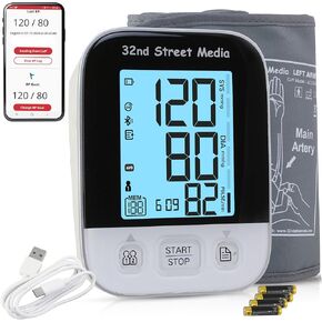 Digital Blood Pressure Monitor for Adults, Pulse Oxygen Meter, Circulation Detector, and Analog Display