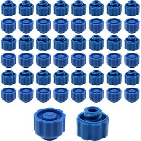 Syringe caps Syringe head cover luer lock cap Syringe plug Laboratory supplies for feeding tube (blue 50pcs)
