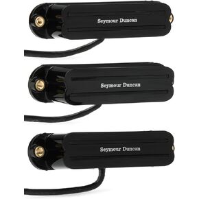 Seymour Duncan SCR-1 Cool Rails Strat Single Coil Sized Humbucker Pickup 3-piece Set - Black