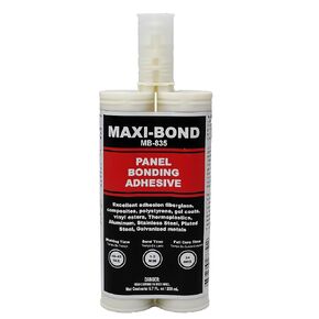 Maxi-Bond Panel Bonding Adhesive - Two Part Epoxy Adhesive, Non-Sagging, High Strength, Ideal for Molding Compound Panels, Metal, Fiberglass & More, Application Mixing Nozzles 200ml/6.75 oz (MB-835)