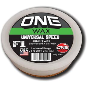One Mfg F1 Rub-on Universal Speed Conditions Formula Wax – Snowboard/Ski/Nordic 85g- Universal High-Performance, FAST + Durable- Our Factory-USA-No Fluoro Range: 28ºF to 21ºF (-2ºC to -6ºC)