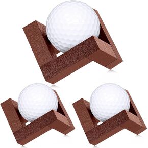 3 Pcs Golf Ball Display Rack Wooden Golf Ball Display Holder 1.97 Inches Decorative Ball Stand Brackets for Single Golf Balls for 3D Printing Golf Ball Stand Holder (Walnut Color)