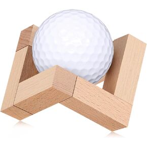 1 Pcs Golf Ball Display Rack Wooden Golf Ball Display Holder 1.97 Inches Decorative Ball Stand Brackets for Single Golf Balls for 3D Printing Golf Ball Stand Holder (Natural Wood Color)
