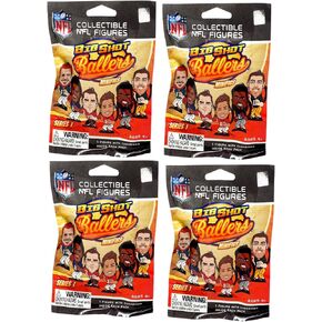 Teenymates Party Animal Big Shot Ballers 2020-21 NFL Series 1 Figures Blind Bags Gift Set Party Bundle - 4 Pack