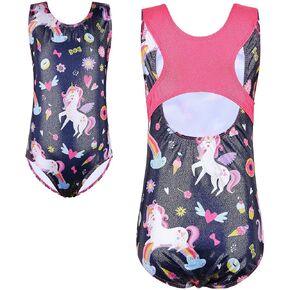 XFGIRLS Gymnastics Leotards for Girls Glitter Dancewear with Matching Shorts Set