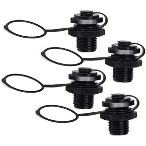 Inflatable Boat Air Valve Screw,Inflatable Boat Spiral Air Plugs Inflatable Air Valve Replacement,One-Way Inflation Replacement Screw (4)