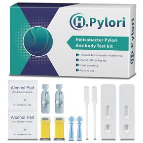 Helicobacter Pylori Test Kit - 2 Pack, H Pylori Test Kits at Home, h. Pylori Self-Test Detection Kits, Quick Home Testing Within 15 Minutes - Highly Accurate Results, Easy to Use and Read.