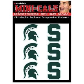 Wincraft NCAA Michigan State Spartans Face Tattoos, Team Colors, One Size