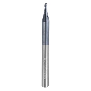 uxcell Carbide Square End Mill, 3/64" Dia TiAlN Coated 3 Flutes Milling Bit Cutter, for Hardened Steel Stainless Steel Alloy Metal, 1/8" Shank 3/16" Cut Length 1-1/2" Long HRC55