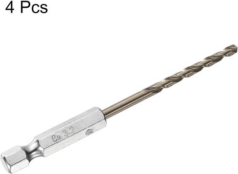 HARFINGTON 4pcs M35 High Speed Steel Cobalt Twist Drill Bit 6.8mm/0.04" Dia with Quick Change 1/4" Hex Shank Jobber Drill Bit for Metal, Steel, Copper, Aluminum, Zinc Alloy in Saudi Arabia
