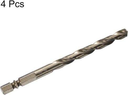 HARFINGTON 4pcs M35 High Speed Steel Cobalt Twist Drill Bit 6.8mm/0.04" Dia with Quick Change 1/4" Hex Shank Jobber Drill Bit for Metal, Steel, Copper, Aluminum, Zinc Alloy in Saudi Arabia