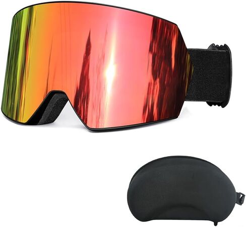 LESC Ski Goggles Anti-fog with UV400 Protection, HD OTG Design Snowboard Snow Skiing Goggles for Men Women Adult,Youth in Saudi Arabia