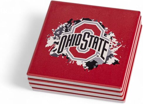 شركة الذاكرة | مجموعة قواعد أكواب سيراميك مرخصة من الرابطة الوطنية لرياضة الجامعات (NCAA) مكونة من 4 قطع تحمل شعار الفريق in Kuwait
