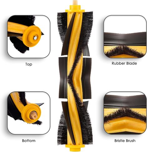 Filter Brush Replacement Set Compatible with Ecovacs DEEBOT OZMO 920 950 T8 AIVI Max T9 T5 N5 N7 N8+ N8 Pro Plus Robot Vacuum Cleaner Accessories Kit, 1 Main Roller Brush 3 HEPA Filters 6 Side Brushes in Saudi Arabia